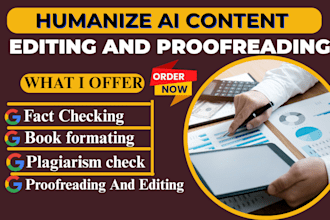 proofread, humanize ai content, book editor, check novel plagiarism, beta read