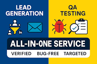 be your expert for lead generation and website QA testing