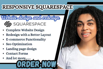 develop squarespace website design and redesign squarespace webiste landing page