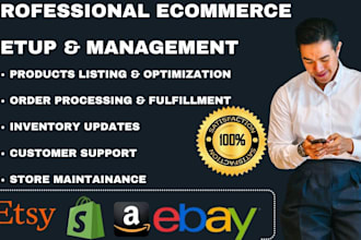manage your etsy amazon or shopify store as your dedicated ecommerce VA