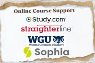 help you with sophia, wgu, teas, hesi,  studycom, umpi, snhu, and straighterline