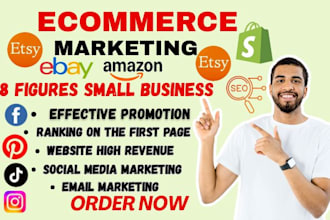boost shopify etsy ebay amazon product marketing promotion sales traffic seo ads