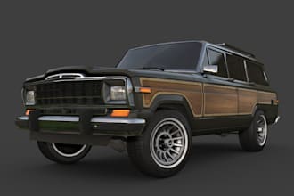 craft offroad car,jeep,3d vehicle, wide body kit,hard surface model, pbr texture
