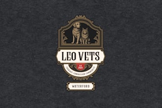 design a vintage custom pet or animal logo for your brand