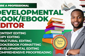 substantive developmental copy line edit proofread format novel non fiction book