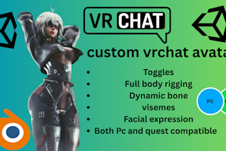create highly detail vrchat avatar vrc avatar femboy vrc character furry avatar