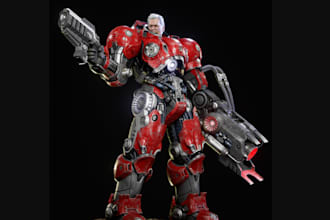 design3d robotic sculpture,transformer,game model,creature concept,toys,3d print