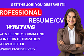 write your senior or executive CV, resume, cover letter, optimize your linkedin