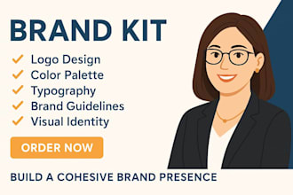 create a logo, branding kit, book, style guide, or guidelines for the brand