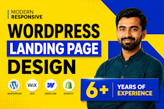 design wordpress landing page, redesign your one page landing page website
