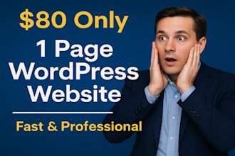 create affordable and professional wordpress one page website