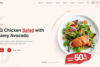 restaurant website, fast food, food store