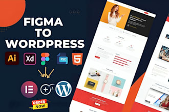 convert figma to wordpress figma to elementor and xd ai PSD to wordpress