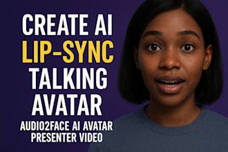 create ai lip sync talking avatar, audio2face, ai avatar presenter video