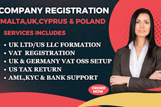 do company registration and vat in cyprus,latvia,lithuania,poland,malta,estonia