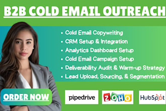 setup and manage your b2b cold email outreach campaign CRM setup and integration