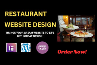 design wordpress restaurant website with online ordering
