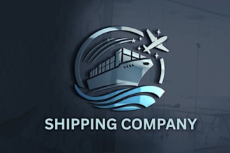 design a clean and modern export or shipping company logo