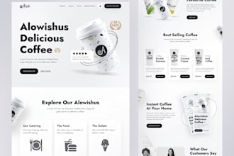 design a coffee shop website, bakery, and food website