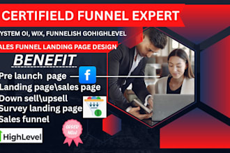 systeme io sales funnel wix survey landing page pre launch domain connection