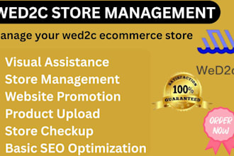 be your wed2c store manager for dropshipping website promotion virtual assistant