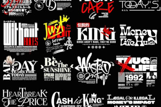 create a custom hand lettering retro typography font logo