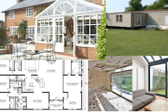 home renovation foundation plan home addition barndominium sunroom deck drawing