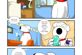 make nsfw comic page, nsfw furry comic, comic art, and nsfw illustration