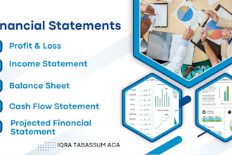 prepare financial statements, balance sheet, income statement, cashflow