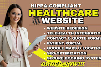 design hipaa compliant website healthcare website dental website clinic website