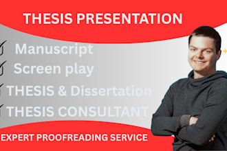edit, format and design word document thesis and presentations