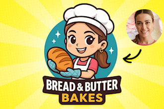 turn your photo into a unique kawaii chibi mascot logo