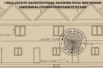 create architectural drawing hvac mep design electrical foundation plan pe stamp