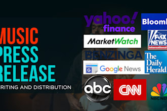 write and distribute your music press release to 100s of top sites