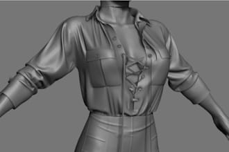 create 3d clothing for second life and vrchat realistic mesh,texture and rigging