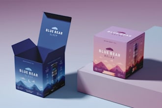 model realistic 3d product packaging boxes for amazon fba and private label