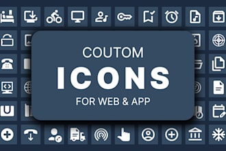 design a custom app icon or icon set for mobile and web