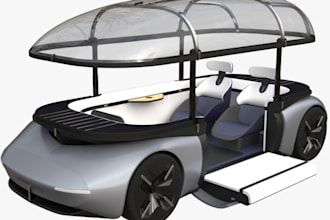 mid poly 3d openroof car,luxury interior, convertible electric car,glb,honda,toy