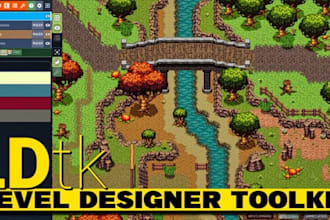 create custom game levels, 2d, 3d levels with gameplay elements for godot game