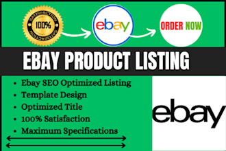 do ebay listing ebay product listing ebay SEO optimized ebay product upload