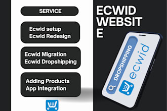 ecwid website dropshipping design professional online setup