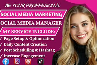be your social media manager for instagram pinterest facebook content creator