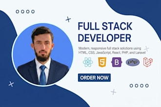 build custom full stack web application in react and laravel