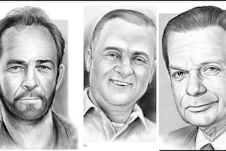 do hand drawing, pencil realistic drawing, portrait, sketch