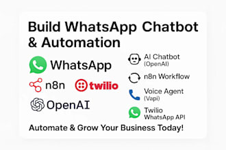 build whatsapp chatbot n8n twillo vapi ai voice agent whatsapp automation openai