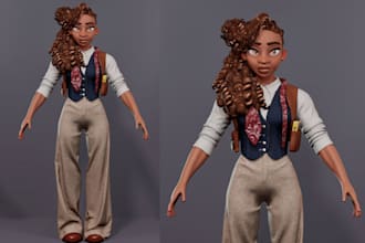 do stylized 3d cartoon character 3d game character design 3d model in blender