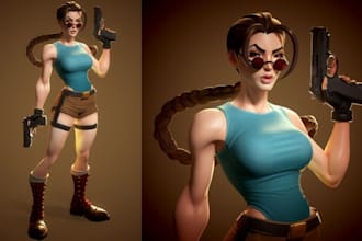 stylized 3d character model 3d realistic game character for unity unreal engine