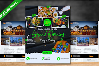 design a modern and clean one pager flyer for your business