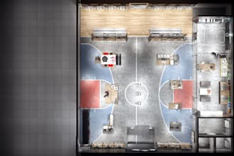 redesign 3d sports showroom, store shopfront,retail interior,cgi facility render
