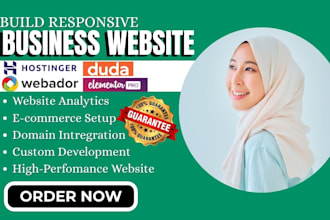 build a modern hostiner duda webador elementor pro website design landing page